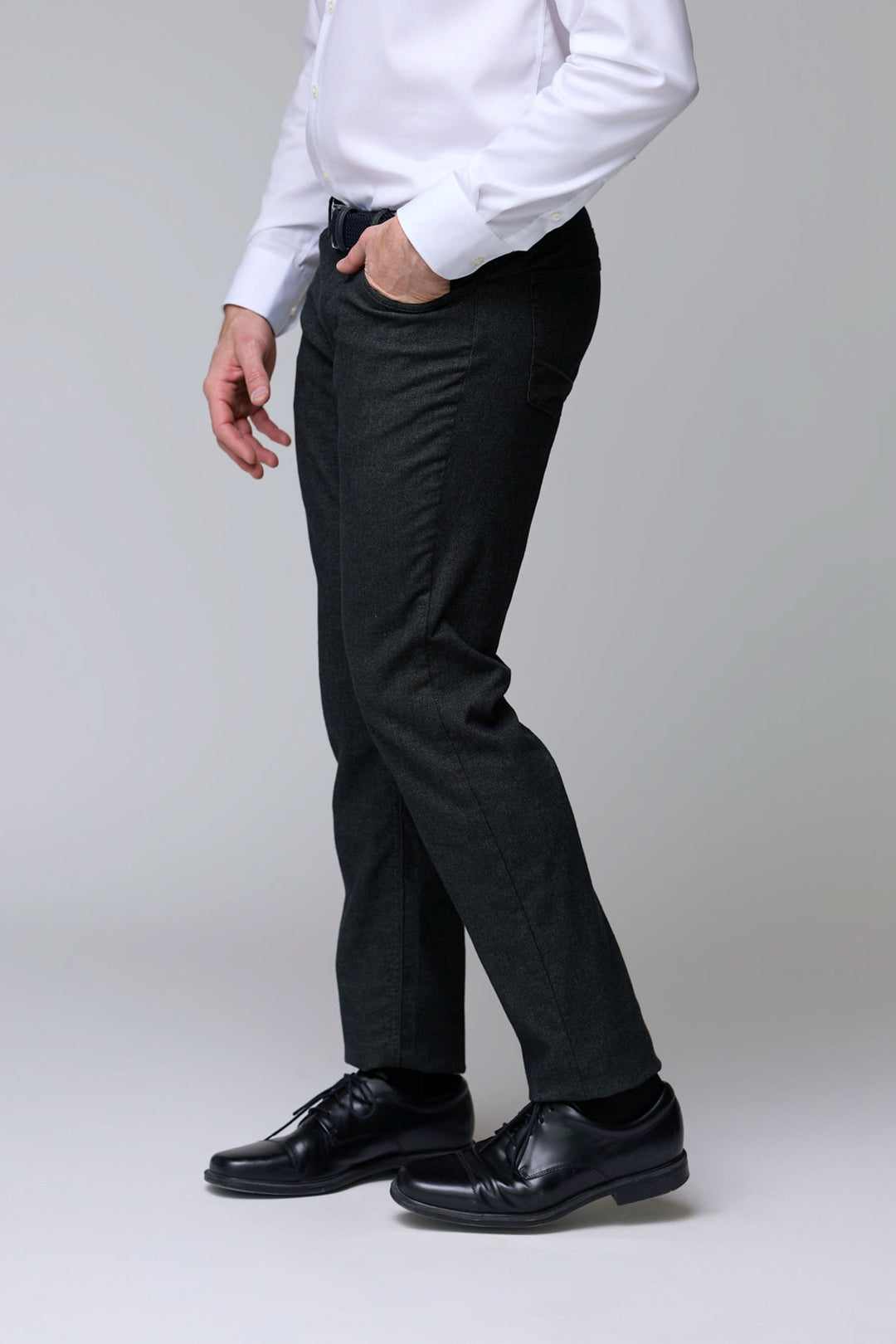 Pantalon en laine extensible