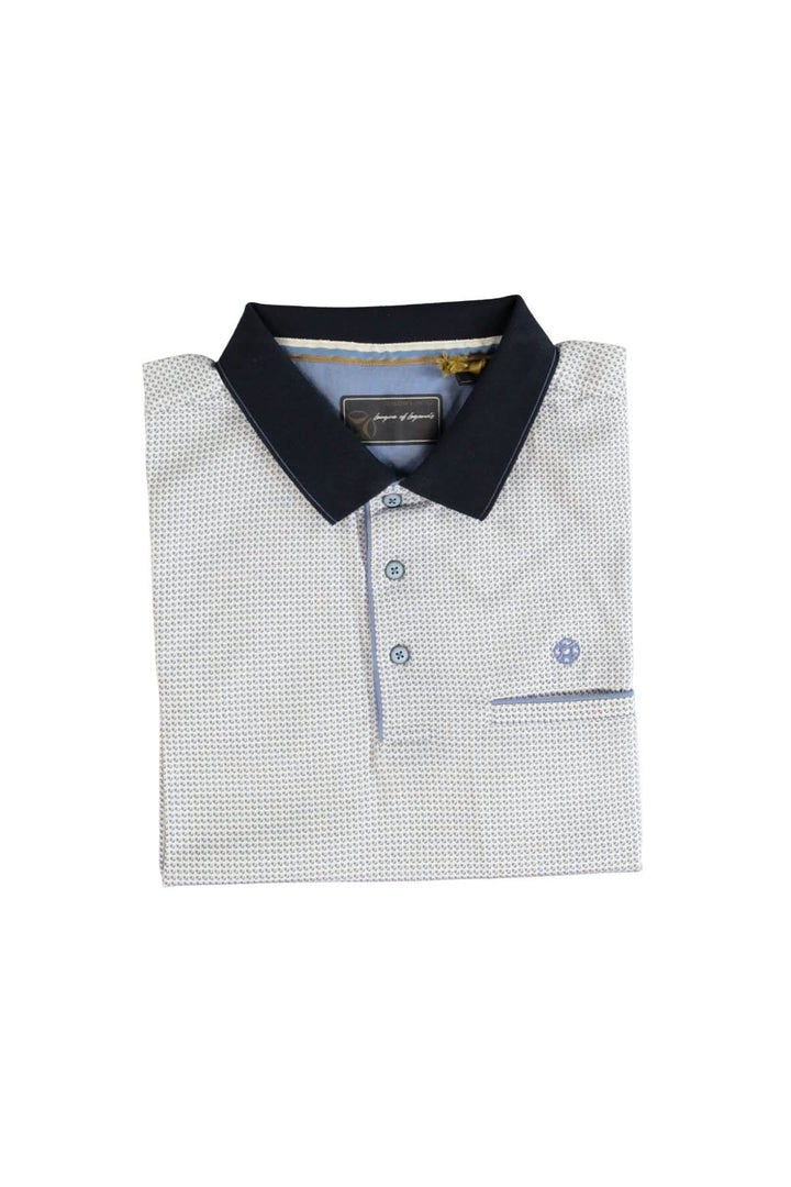 Polo à manches courtes texturé avec col structuré contrasté et poche, idéal pour un style moderne et élégant au quotidien.
