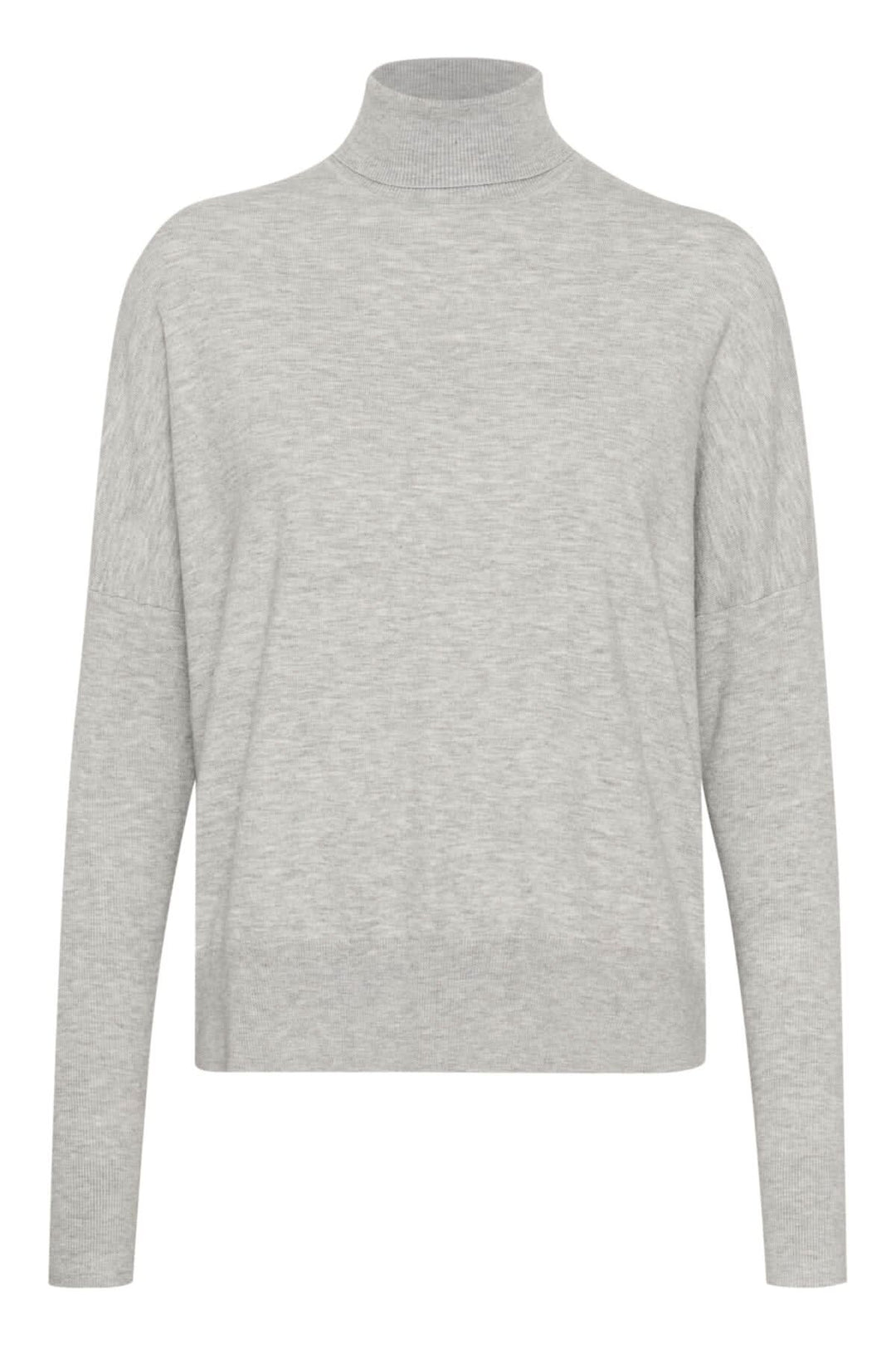 Pull à col roulé Kellsie en maille douce, couleur gris, élégant et comfortable pour un style sophistiqué.