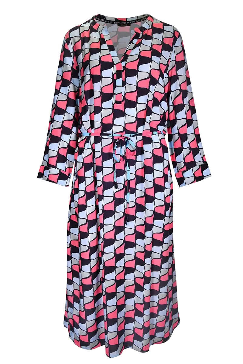 Robe longue imprimée taille ajustable