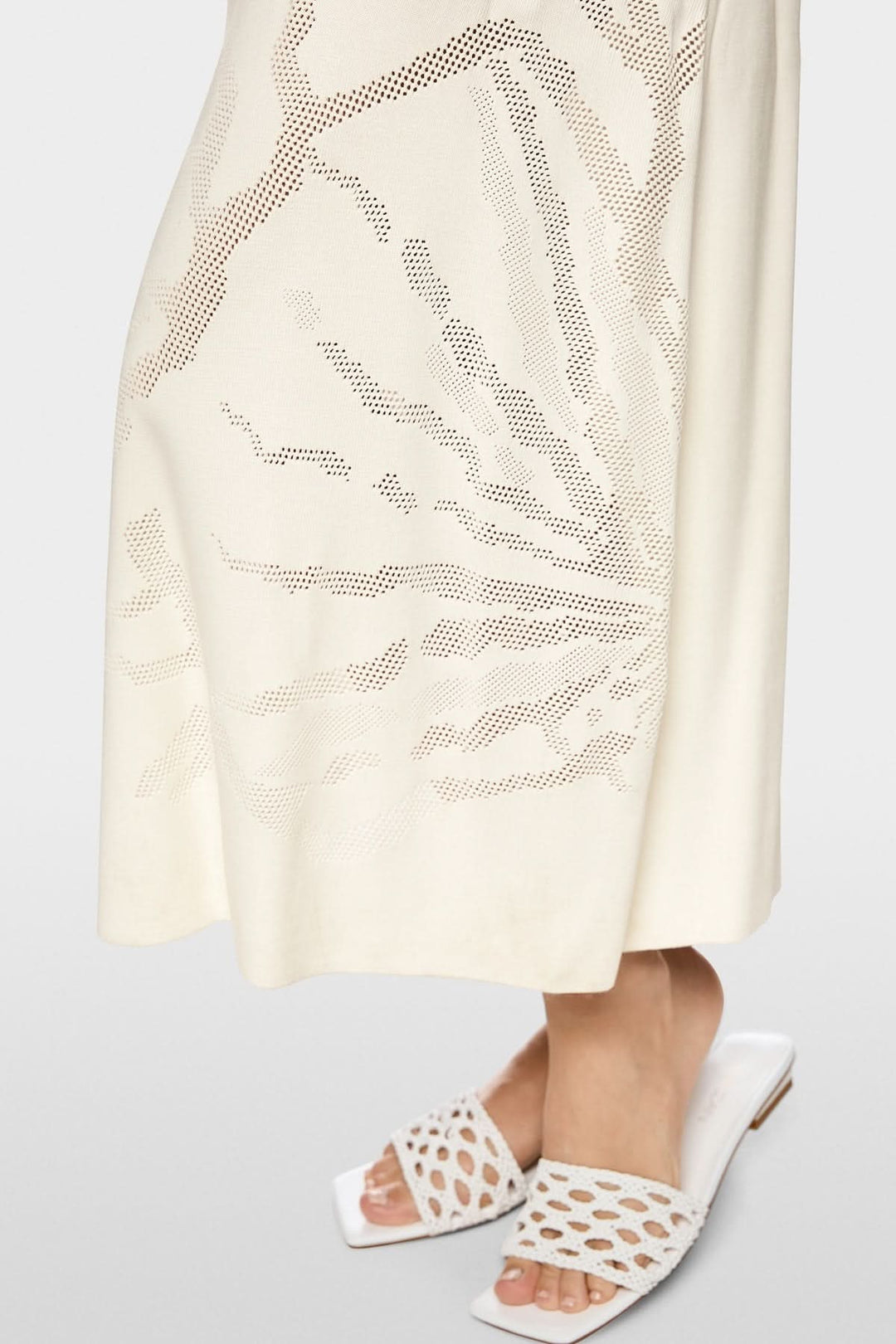 Robe midi fluide à encolure en V