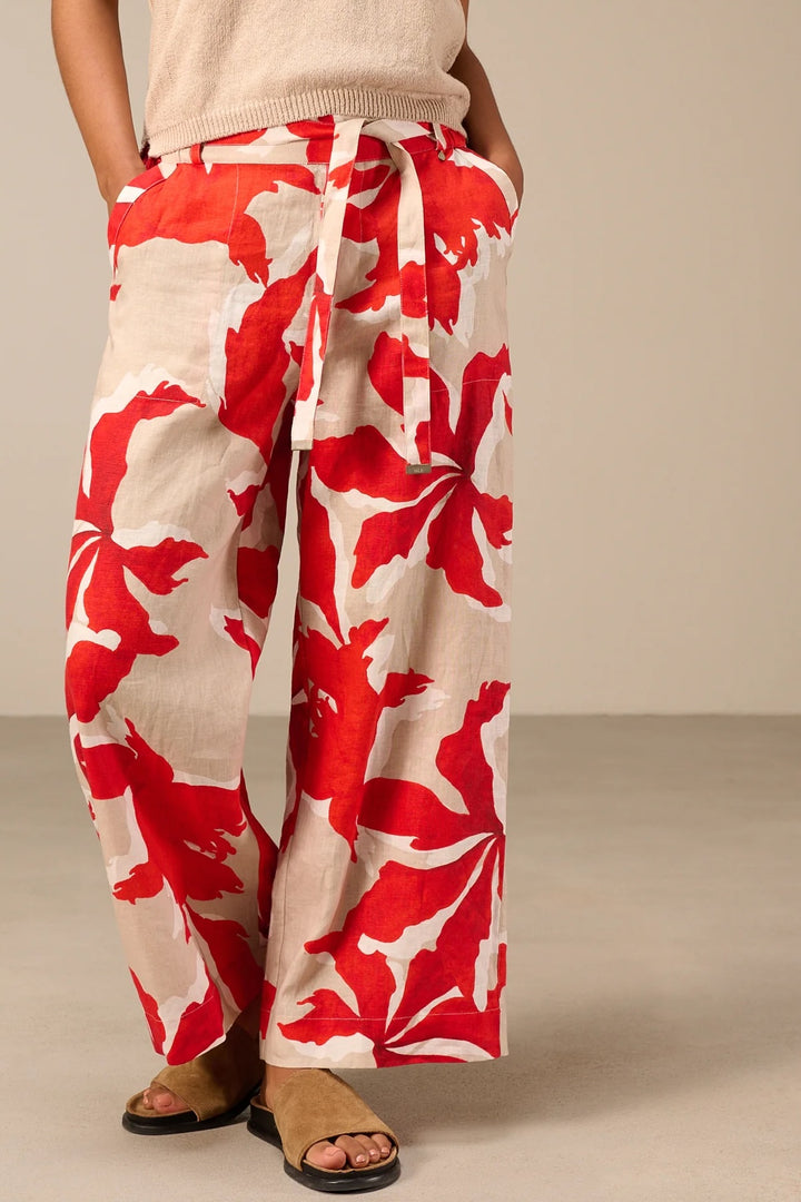 Pantalon large en lin