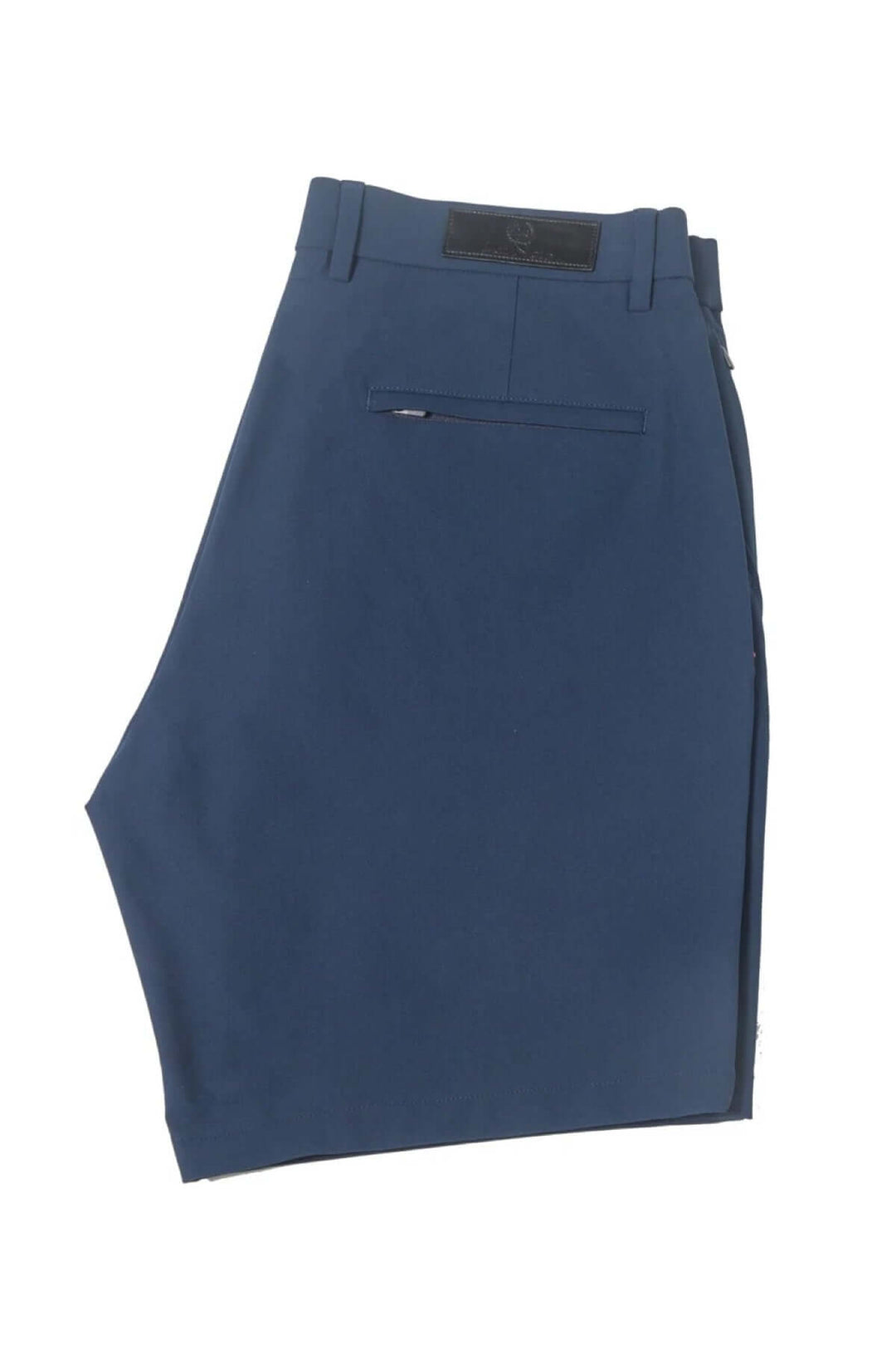 Shorts Liamo-Solaris en tissu extensible, coupe moderne et poches pratiques, couleur bleu.
