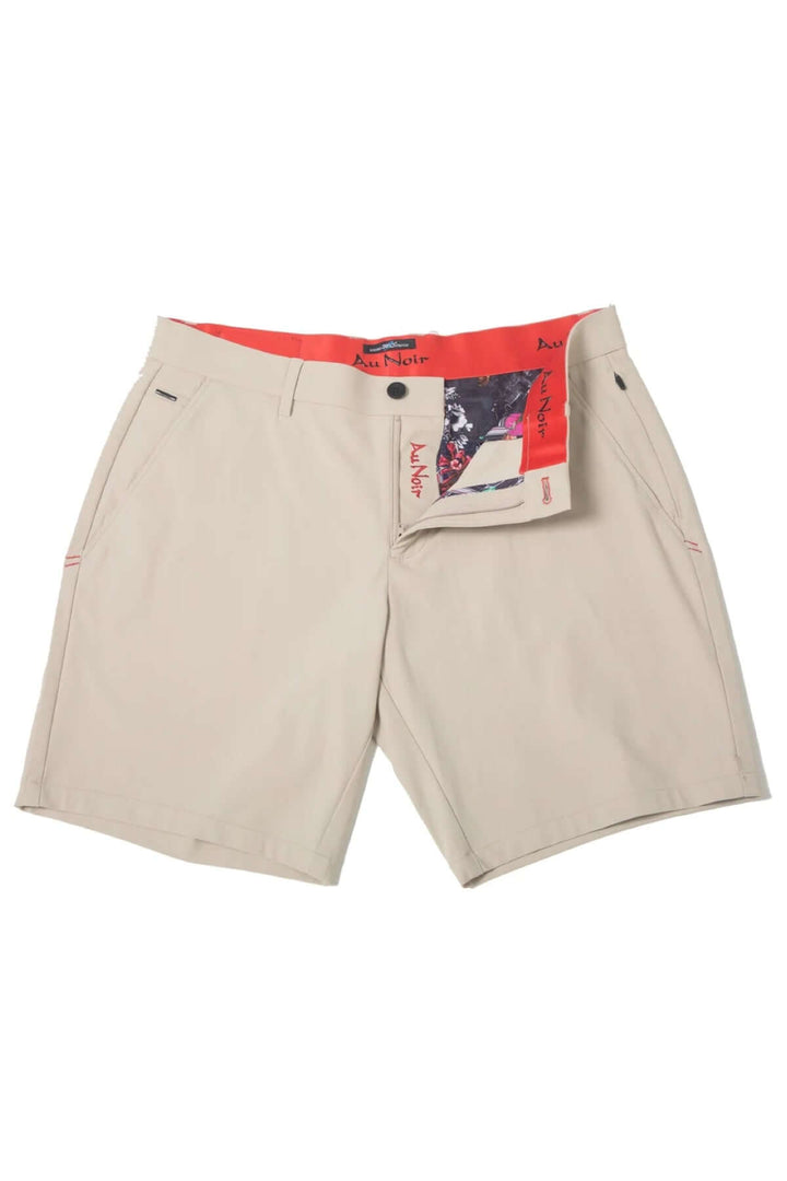 Shorts Limao-Solaris modernes en tissu extensible, idéal pour l'été avec poches et finitions soignées.