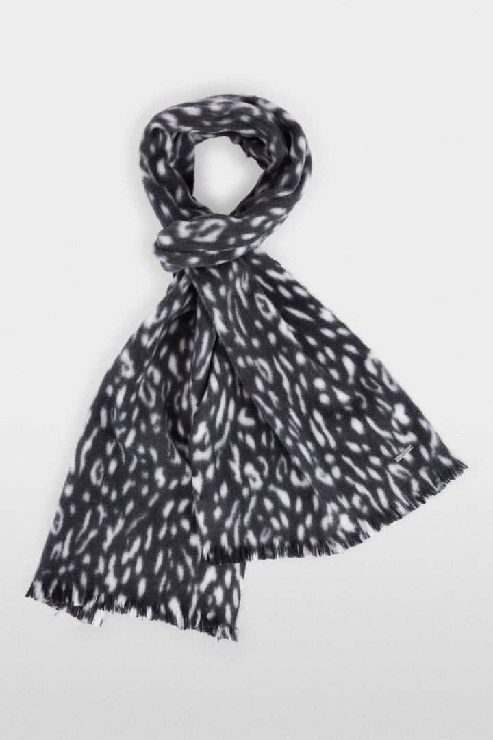 Foulard en laine à motif léopard