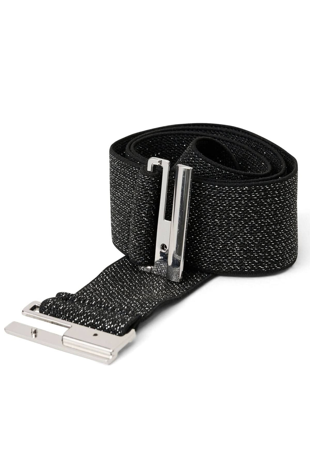 Ceinture élastique Dunia noire, extensible et confortable, idéale pour une silhouette stylée.