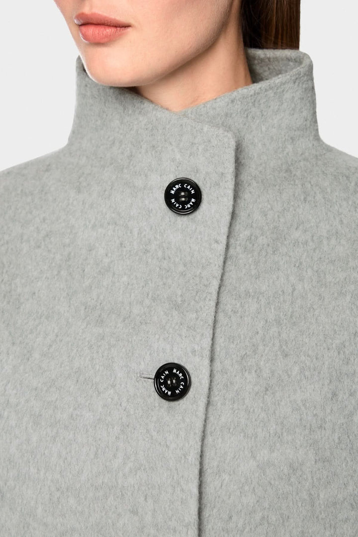 Veste en laine mélangée à col montant