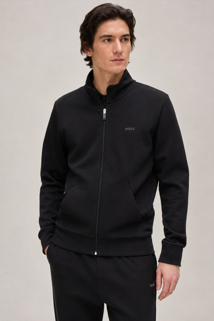 Veste zippée à col montant