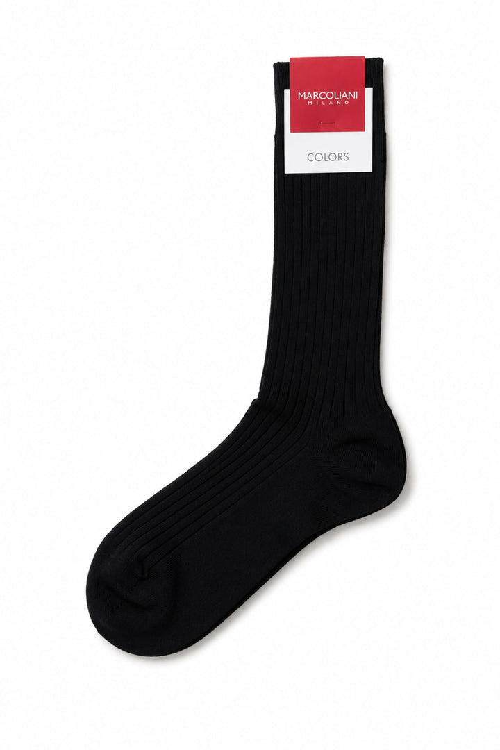 Vue de côté bas côtelés classiques Marcoliani homme gris anthracite avec texture visible - Valérie Simon