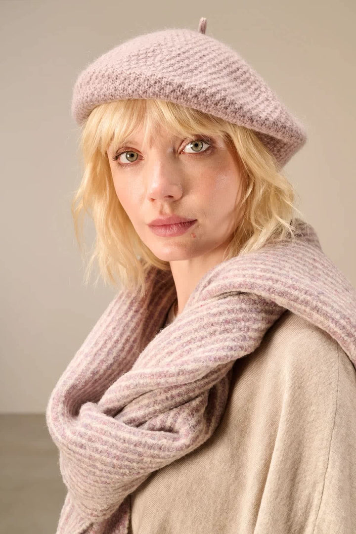 Nile soft and textured knit beret for women