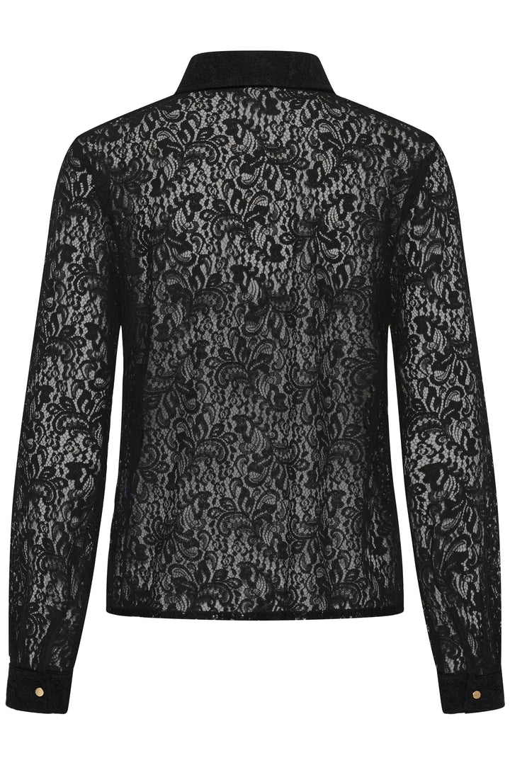 Blouse Diantha en dentelle florale à manches longues vue de face pour femme Part Two