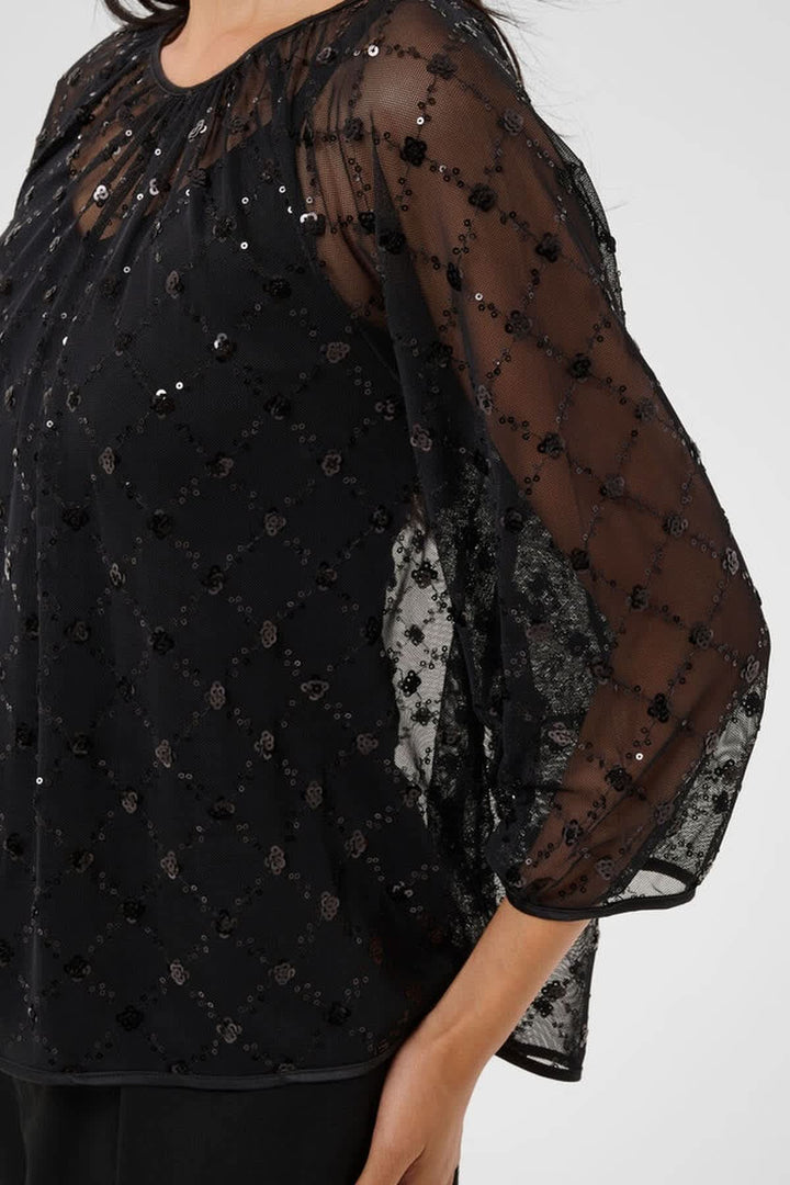 Blouse en dentelle à sequins Dimka vue de face pour femme Part Two