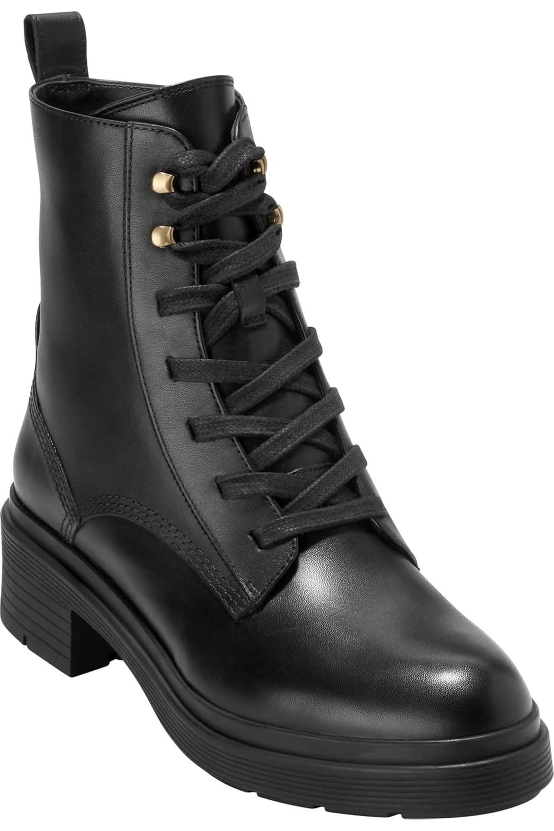 Bottes imperméables à lacets vue de côté pour femme Cole Haan