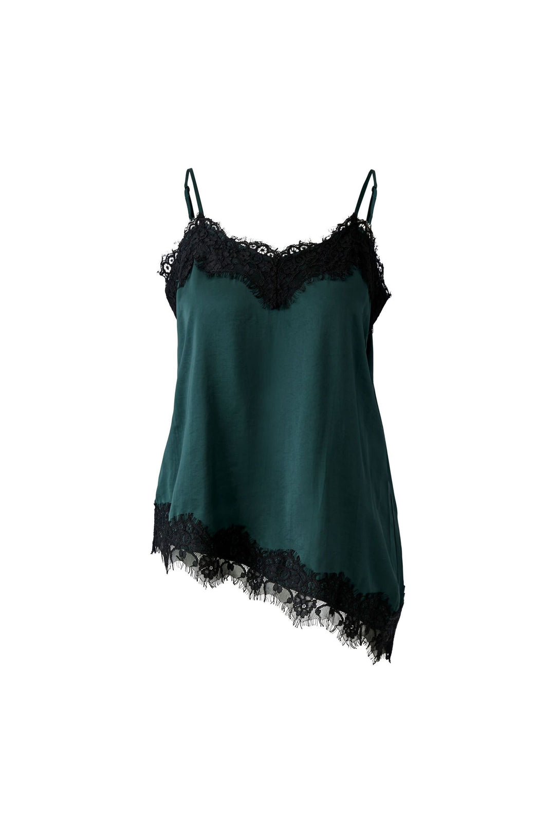 Camisole satinée à dentelle pour femme Oui
