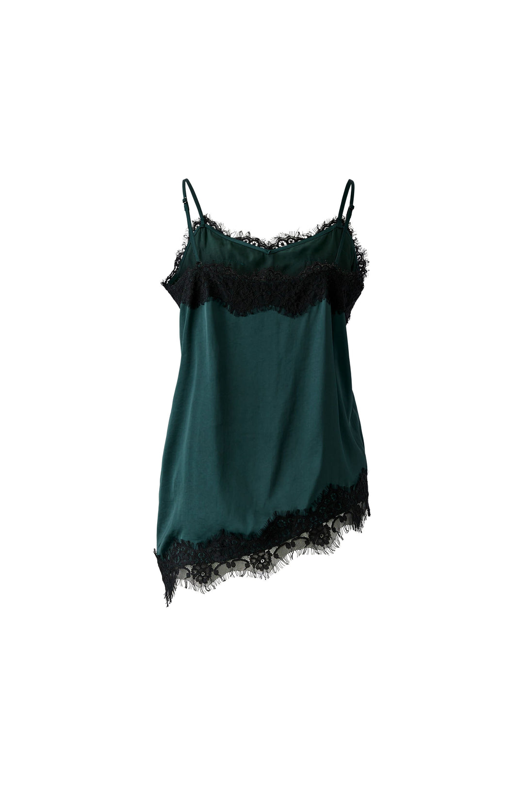 Camisole satinée à dentelle pour femme Oui