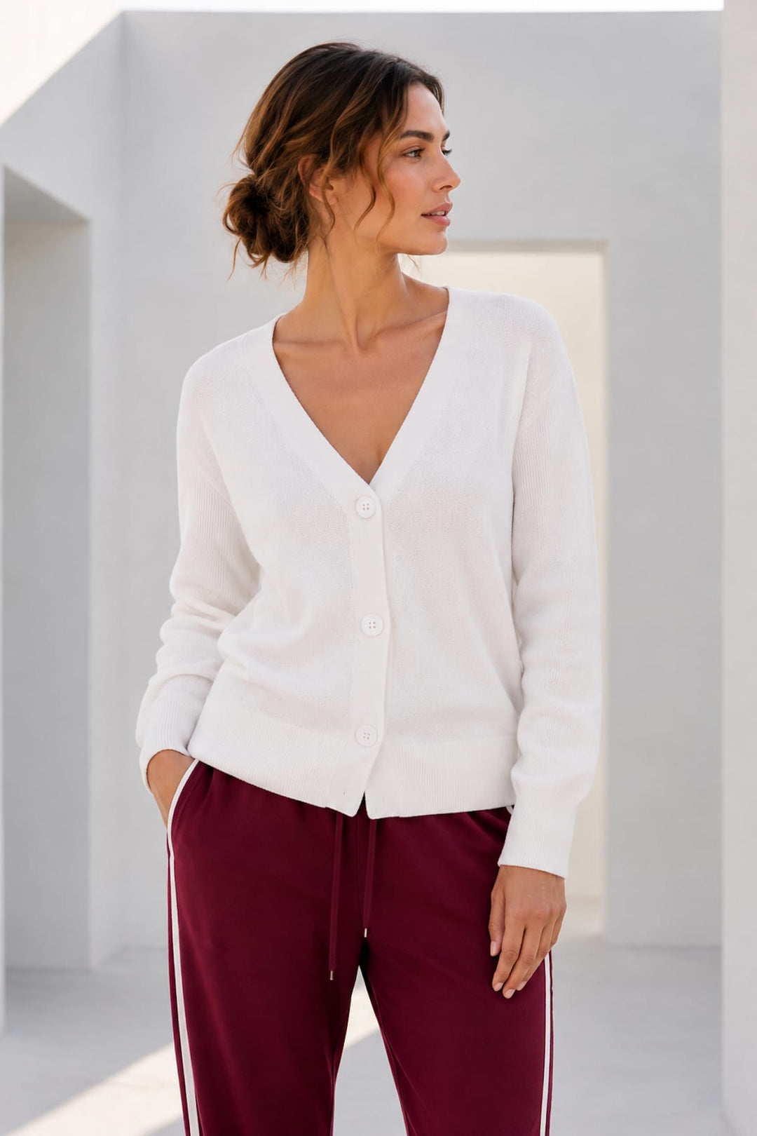 Cardigan à encolure en V pour femme kennys