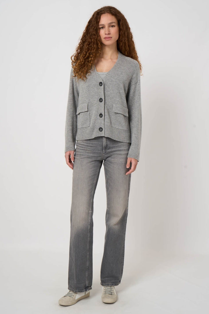 Cardigan en laine et cachemire à poches pour femme Repeat Cashmere