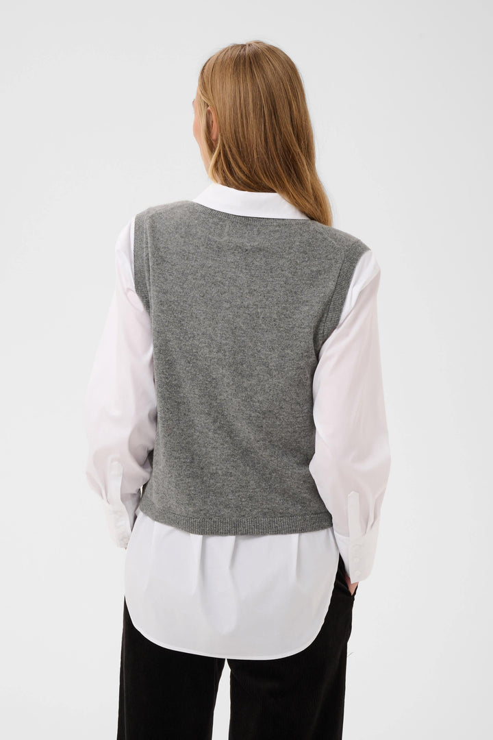 Cardigan sans manches boutonné Cania pour femme Part Two
