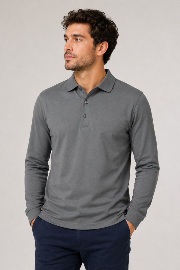 Polo manches longues essentiel