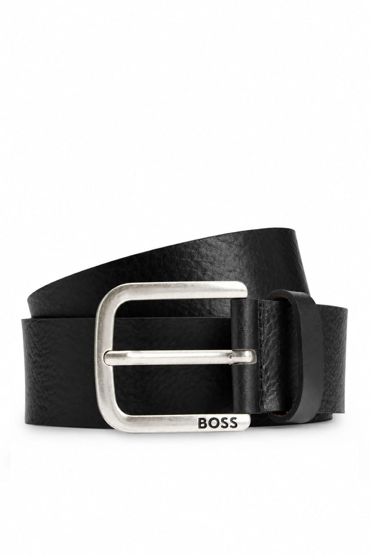Ceinture en cuir de buffle à boucle métallique pour homme Hugo Boss