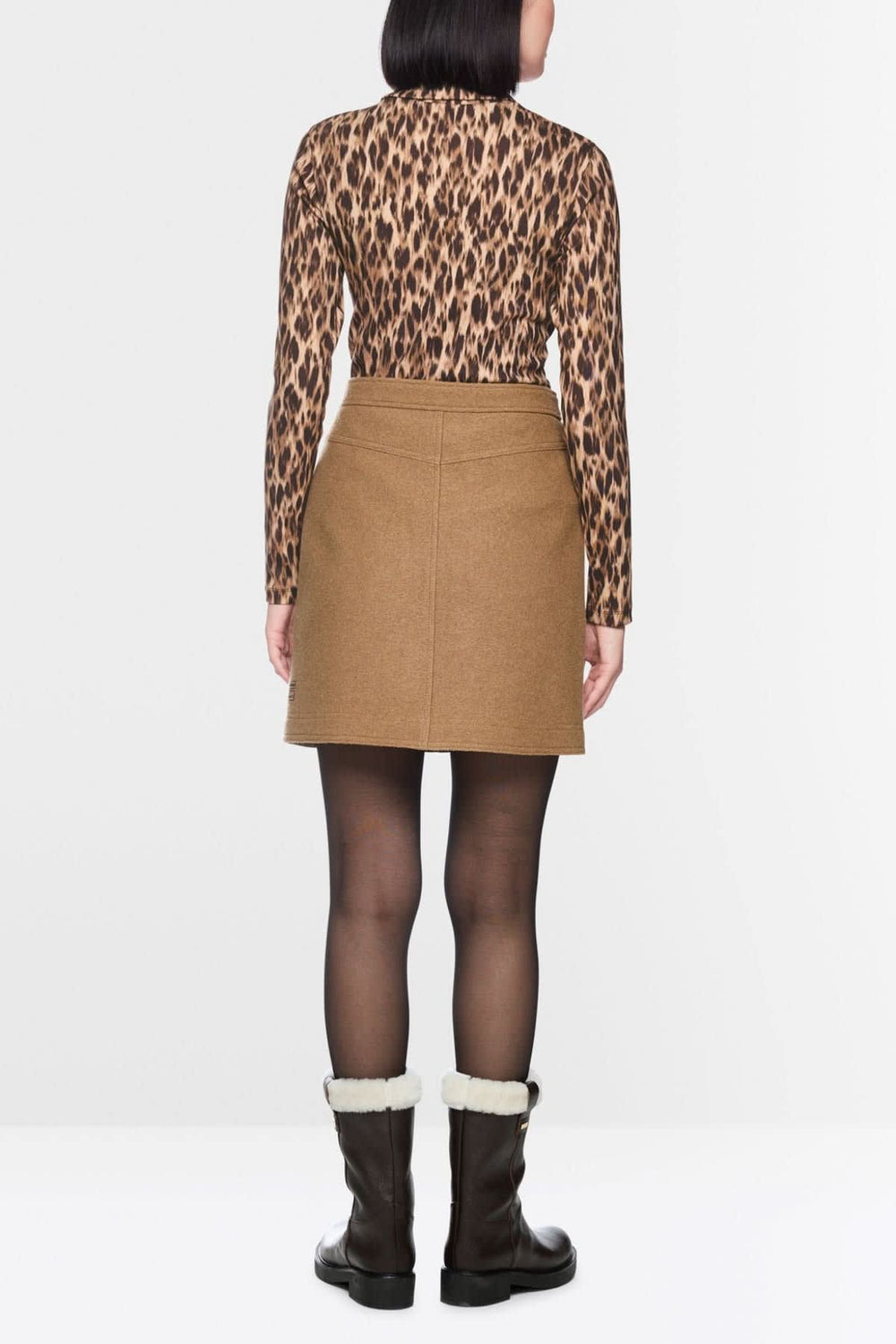 Women's leopard-print turtleneck sweater Marc Cain