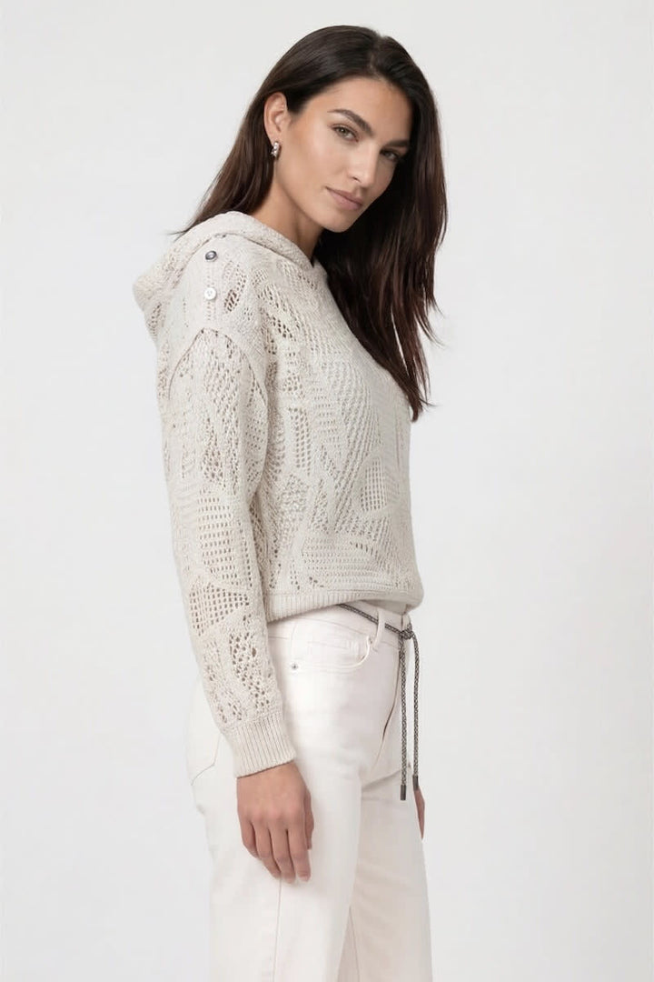 Chandail ajouré à capuchon pour femme Monari