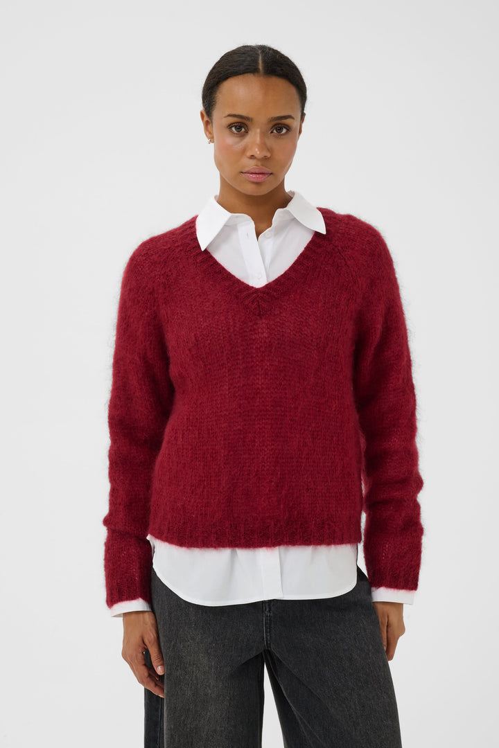 Chandail en mohair à col en V pour femme Part Two