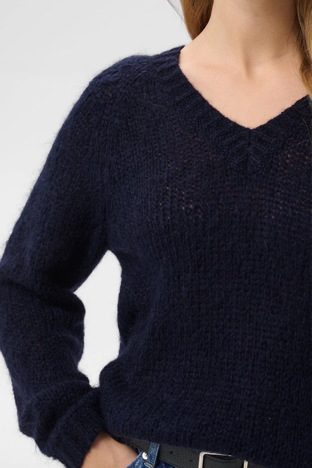 Chandail en mohair à col en V pour femme Part Two
