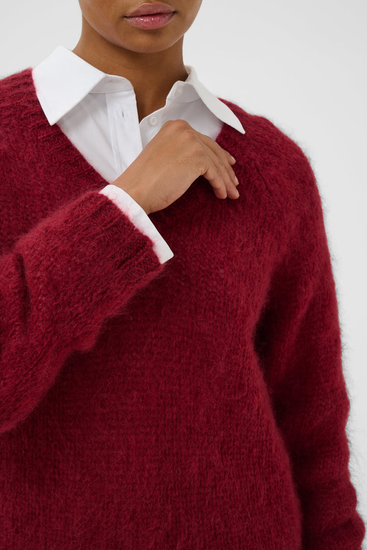 Chandail en mohair à col en V pour femme Part Two