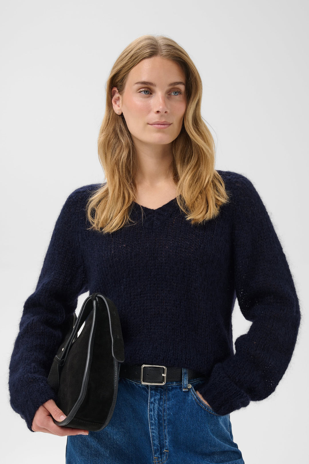 Chandail en mohair à col en V pour femme Part Two