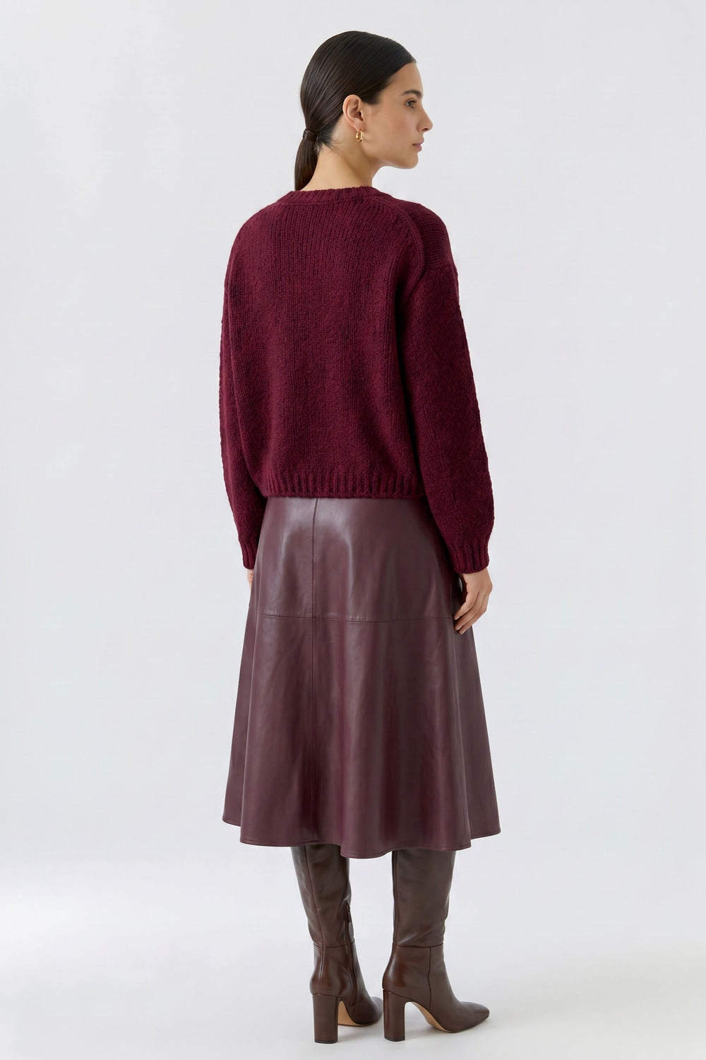 Women's crew-neck knit sweater Oui