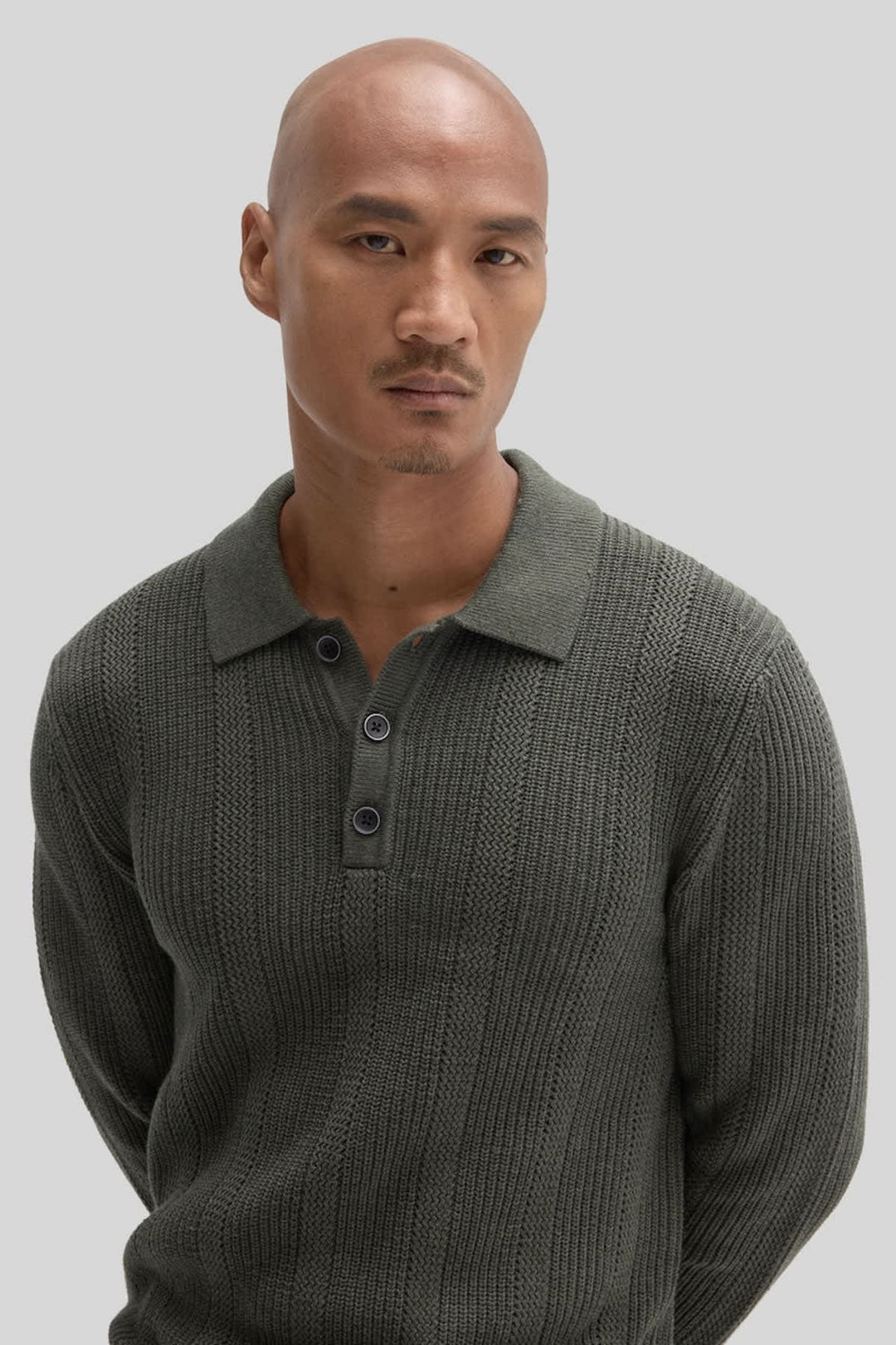 Chandail polo en coton à maille texturée pour homme Robert barakett