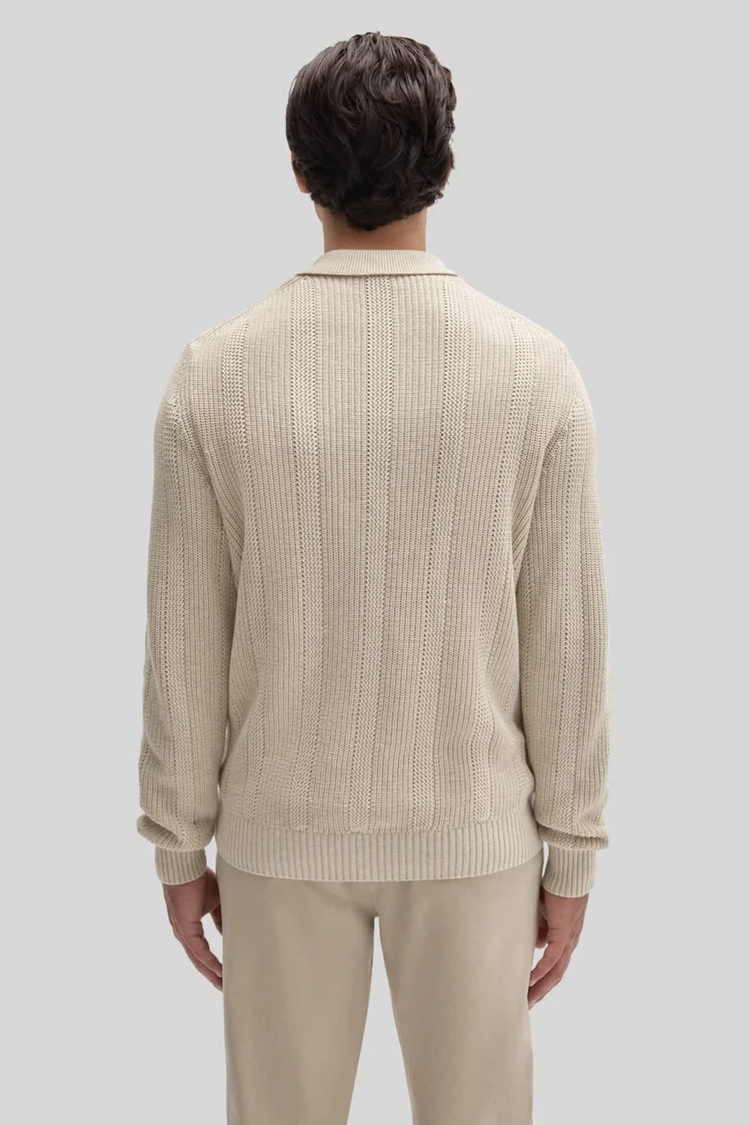 Chandail polo en coton à maille texturée pour homme Robert barakett