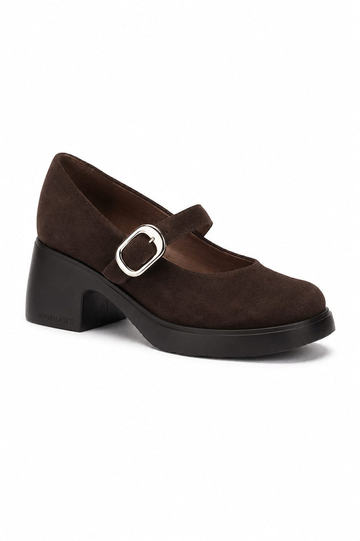 Chaussures de ville à talon et bride à boucle pour femme Wonder