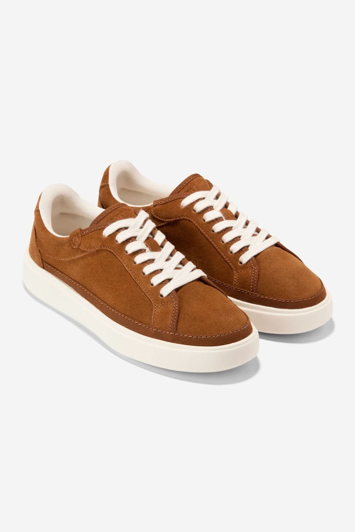 Chaussures de ville Rydell en suède noir à semelle plateforme vue de côté pour femme Cole Haan