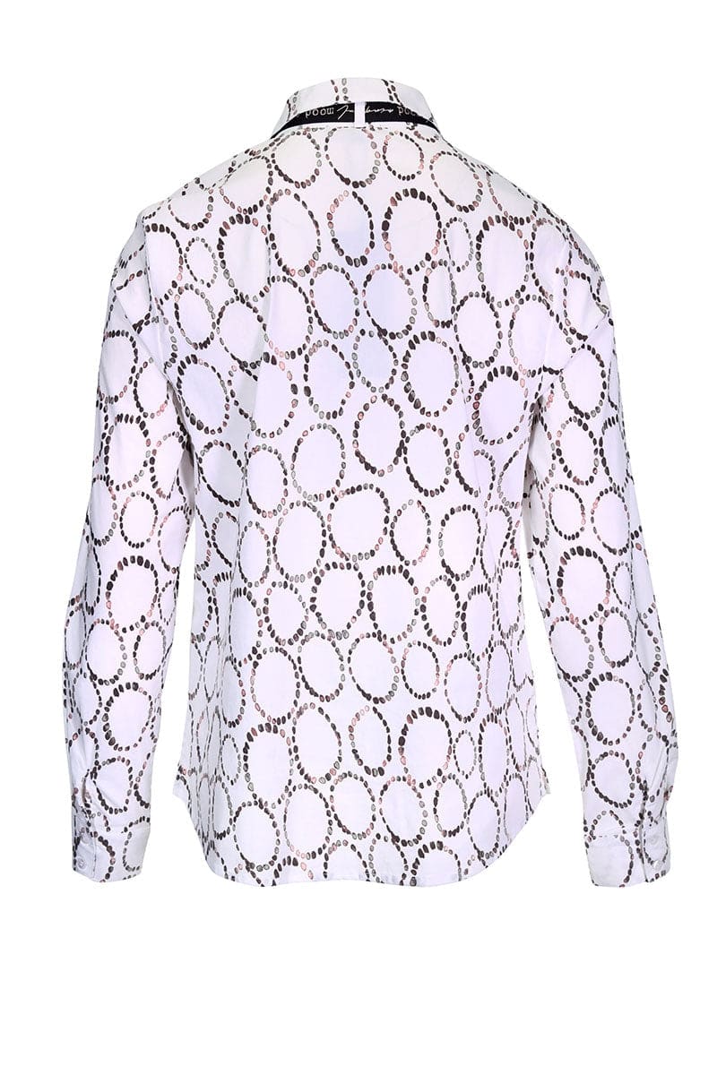 Chemise imprimée avec détail à nouer vue de face pour femme kennys