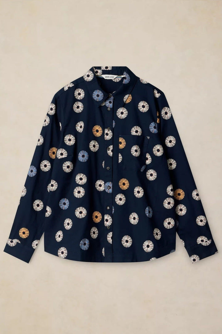 Women’s Libby shirt with graphic floral print, front view White Stuff