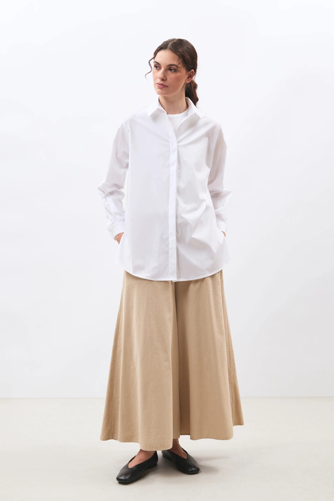 Chemise longue Junglio vue de face pour femme Humility
