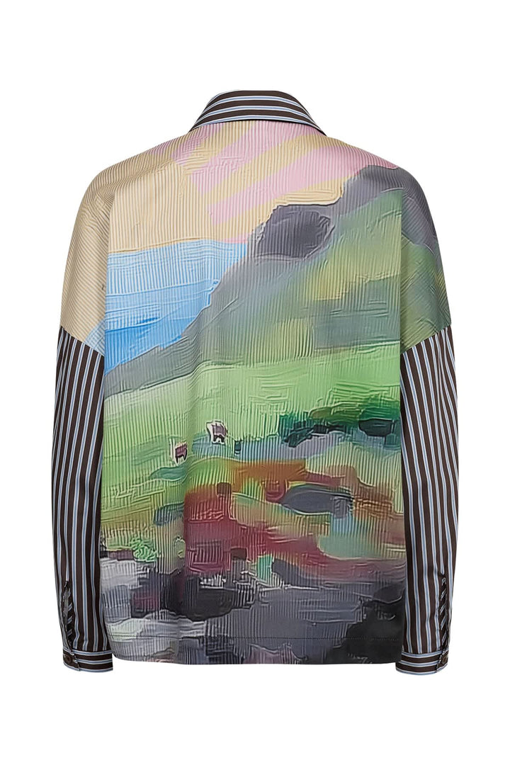 Chemise rayée vue de face pour femme Numph
