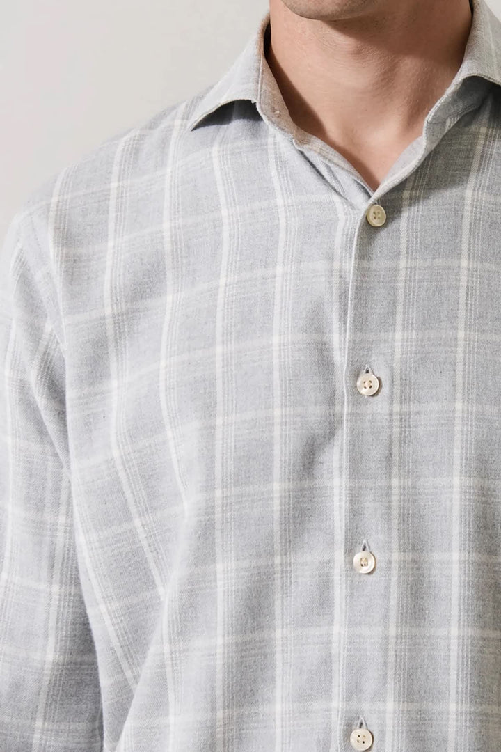 Chemise sport à carreaux en coton et lyocell pour homme Patrick Assaraf