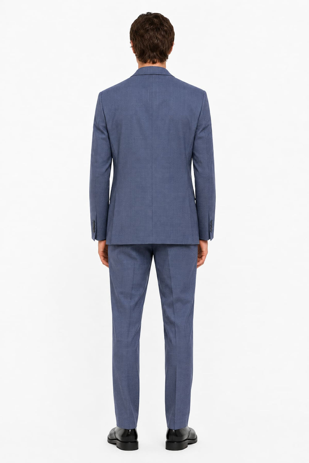 Vue de face complet micro-motif Lief Horsens pour homme gris - Valérie Simon