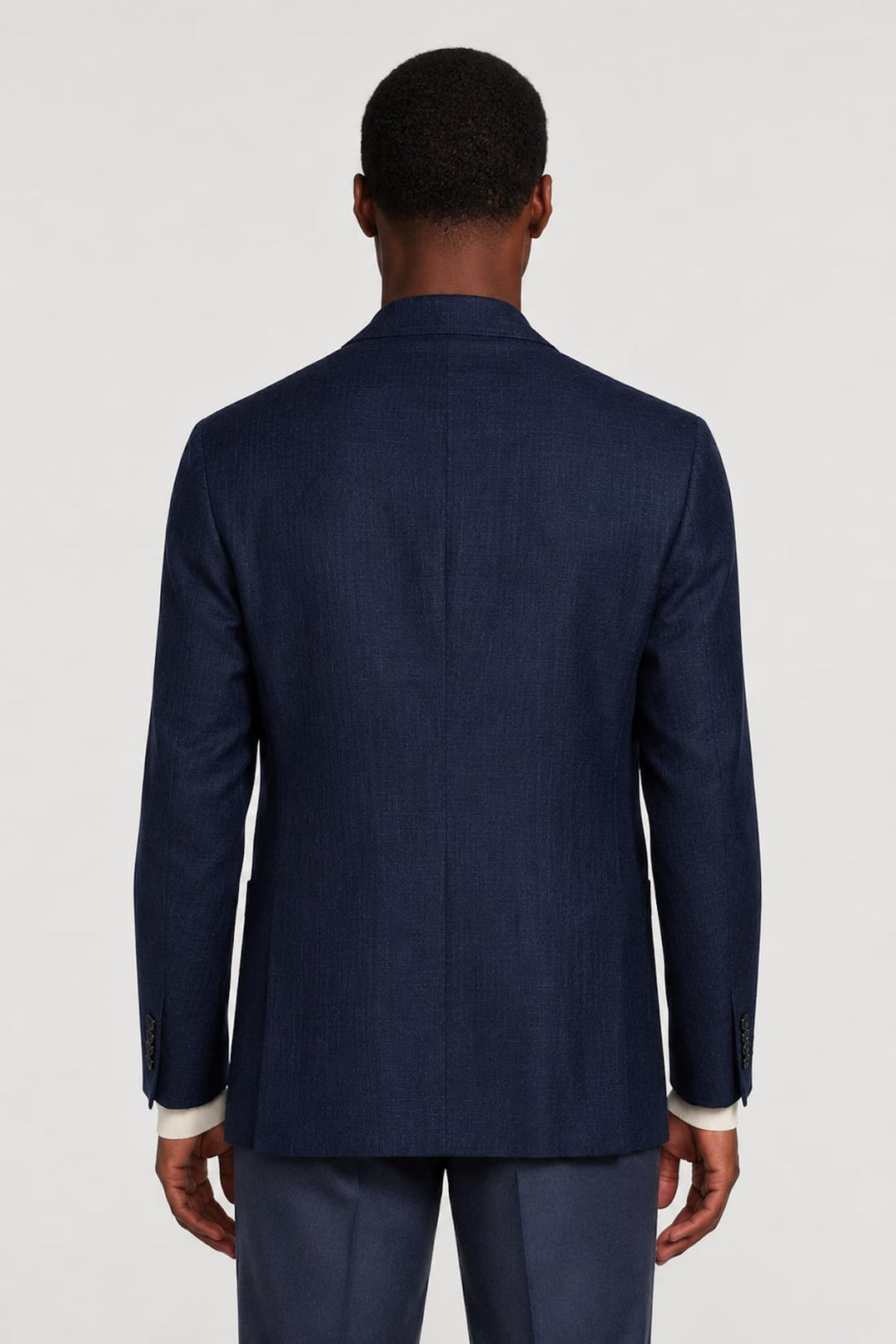 Complet ton sur ton Jack Victor pour homme, vue de face, détails texture Valérie Simon