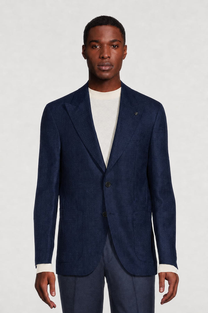 Vue de côté complet texturé à motif ton sur ton Jack Victor pour homme gris - Valérie Simon
