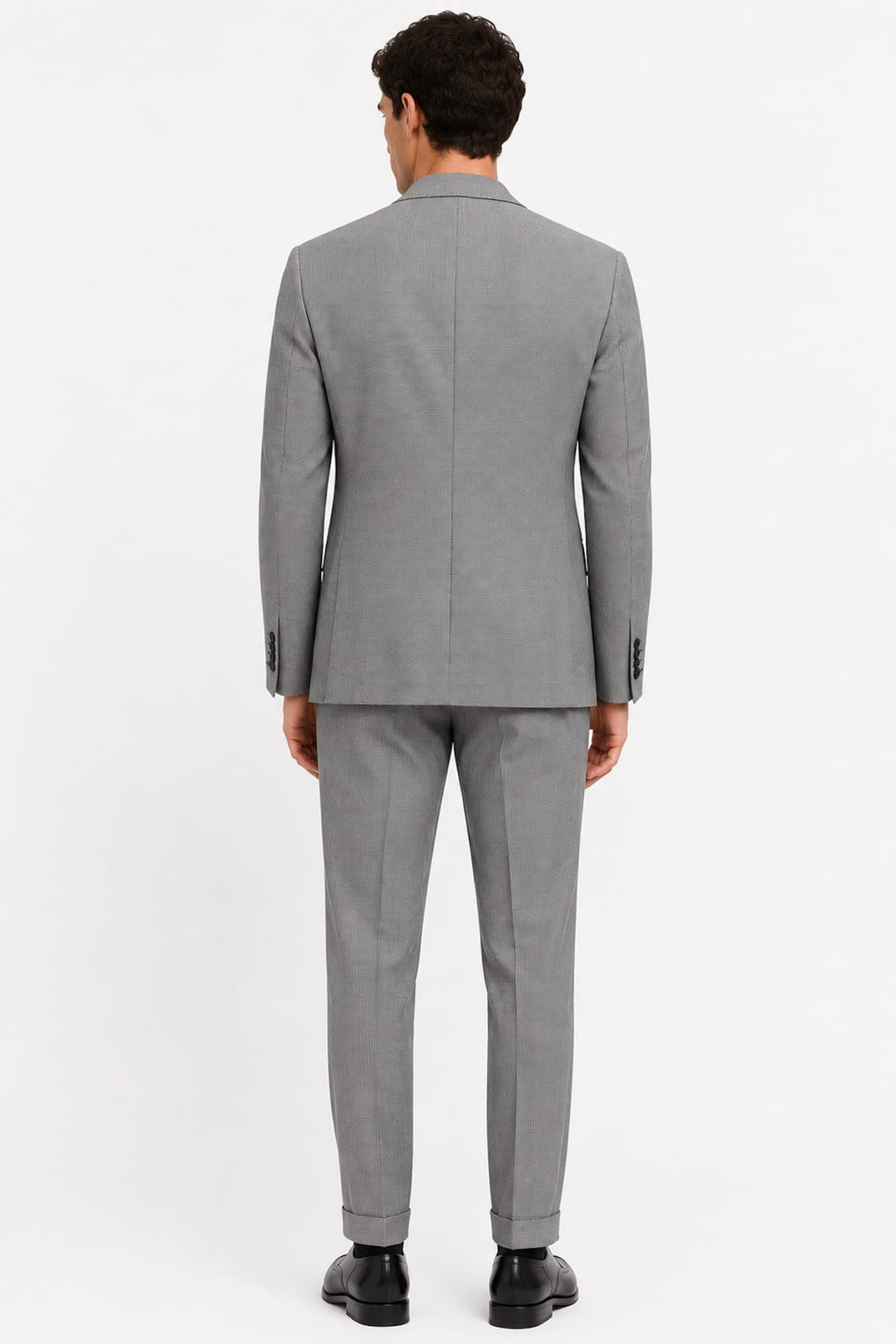 Vue de côté complet texturé Lief Horsens pour homme gris détails poches - Valérie Simon