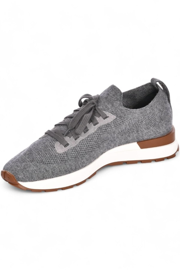 Espadrilles en maille et cuir suédé