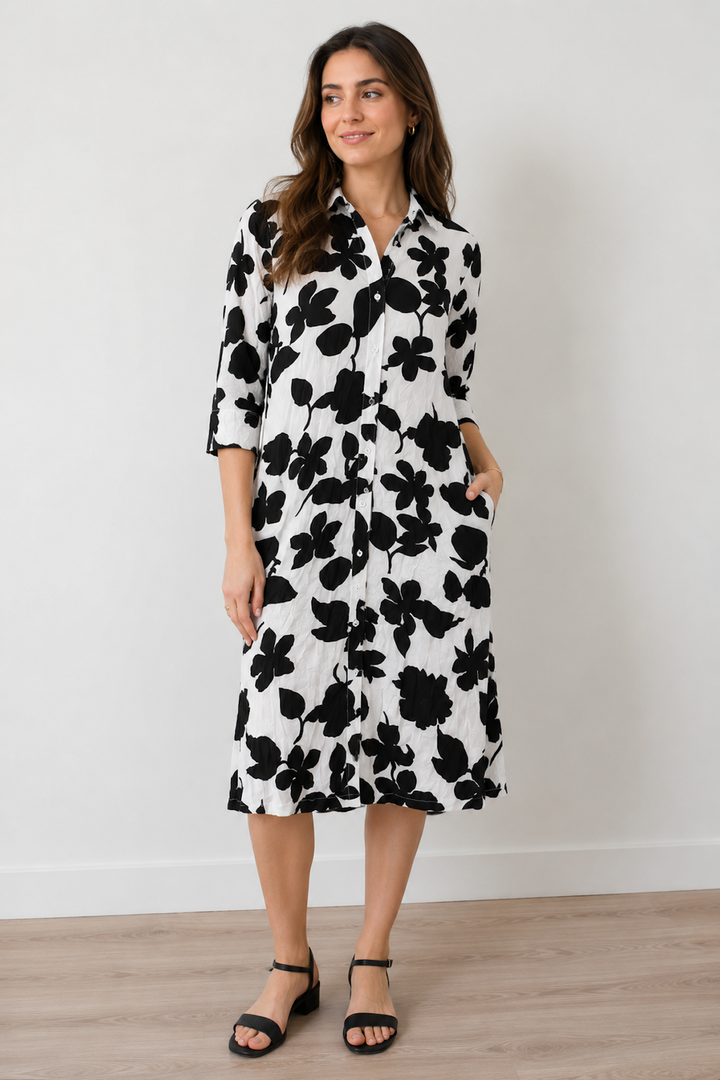Robe chemise imprimée florale