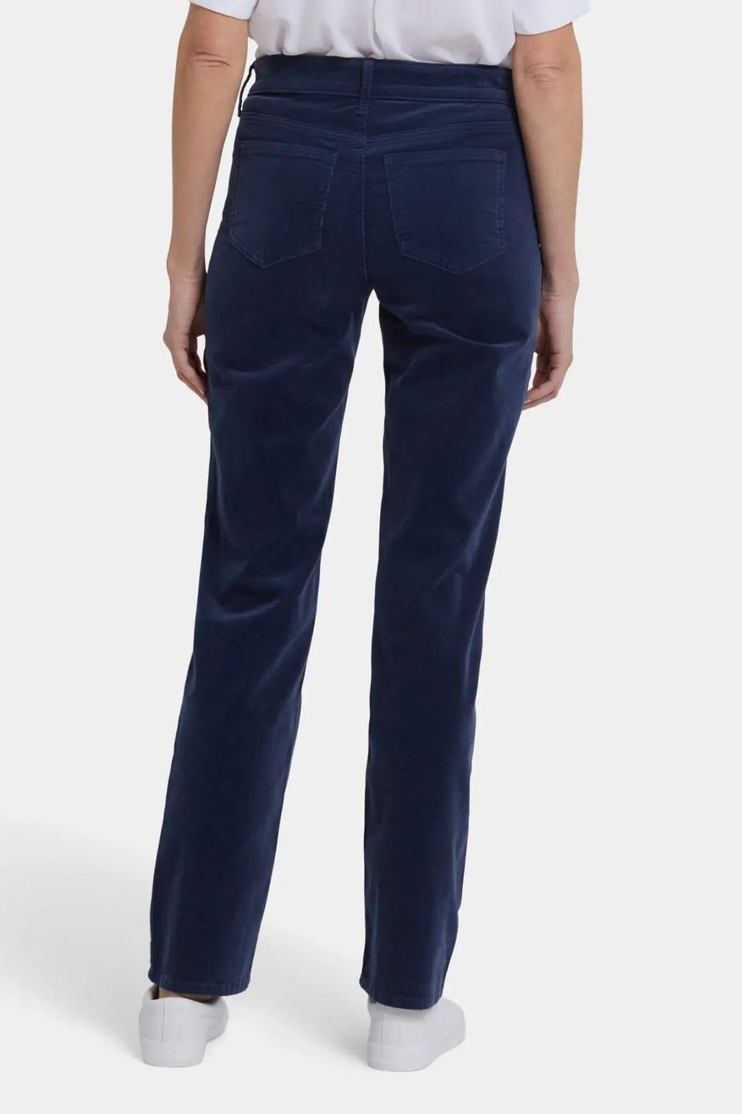 Pantalon droit en velours côtelé extensible