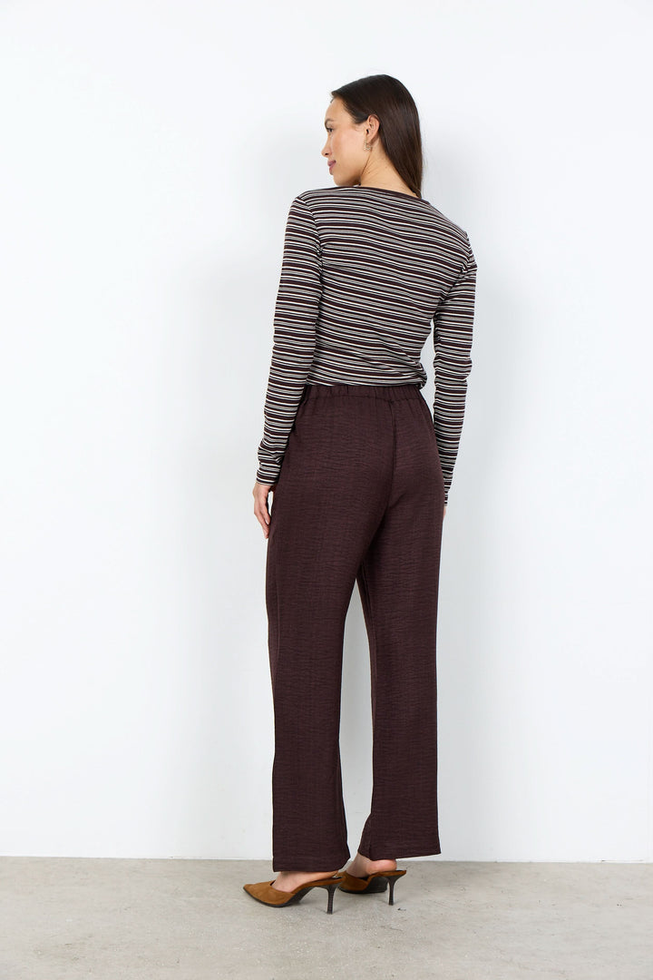 Pantalon Charissa à jambe large et taille élastique