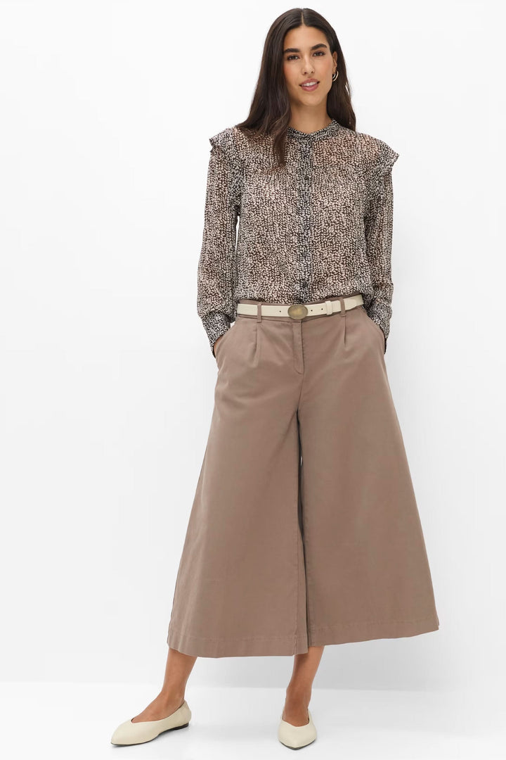 Blouse Violet imprimée à volants