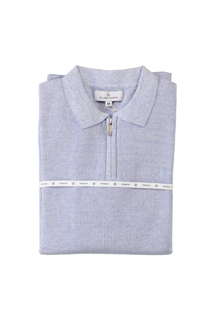 Chandail à col polo zippé